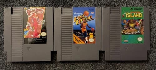 3 NES “Very Good” Games - Who Framed Roger Rabbit, Magic Johnson Fast Break, Adv