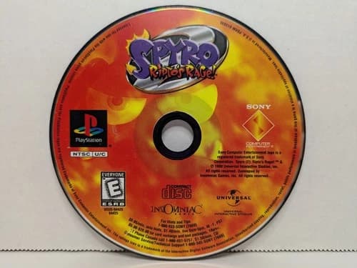 Spyro 2: Ripto's Rage (Sony PlayStation 1, PS1, 1999) Disc Only Tested Working