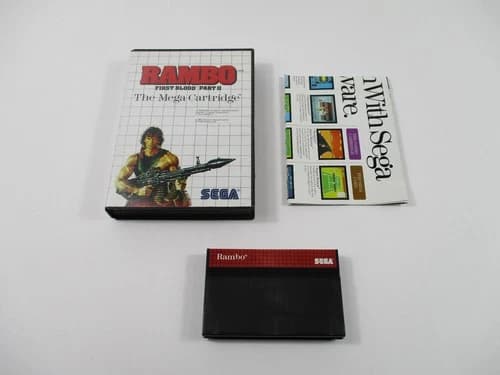 RAMBO: FIRST BLOOD PART II Sega Master System Game Complete In Box Authentic!