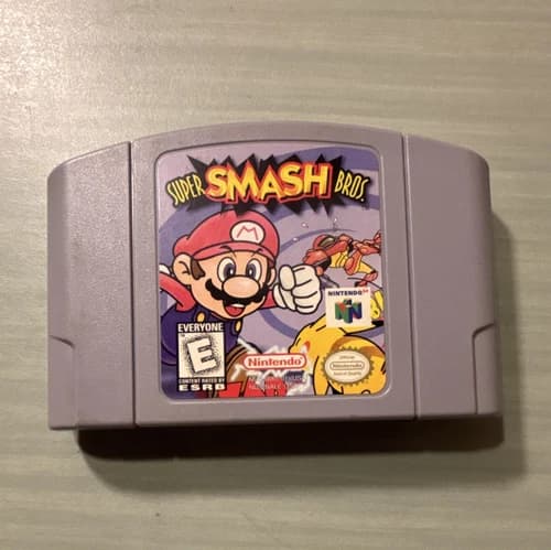 Nintendo Super Smash Bros. N64 Game Pak Cartridge Multiplayer NTSC-U/C 1999