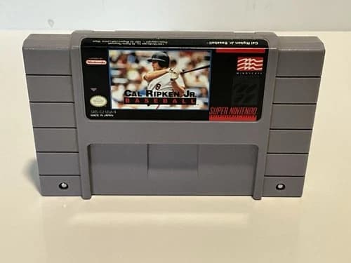 SNES Cal Ripken Jr Baseball Super Nintendo Cartridge Tested Working