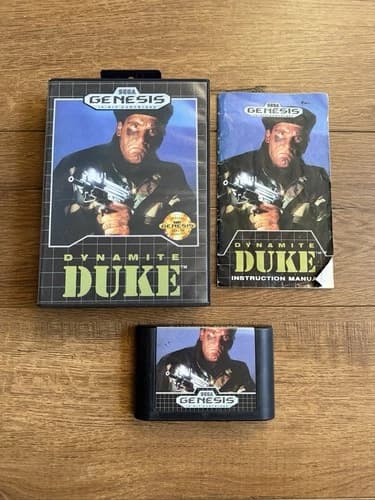 🎮 Dynamite Duke SEGA Genesis Complete Box Manual Cartridge 16-Bit Classic ✅