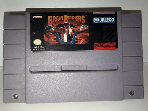 Brawl Brothers SNES Super Nintendo Game Authentic