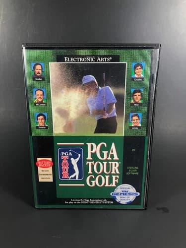 PGA Tour Golf (Sega Genesis, 1991) Complete in Box - EA's ORIGINAL Golf Game