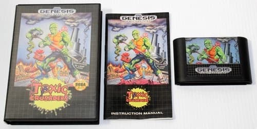 Toxic Crusaders (Sega Genesis, 1992) Complete CIB w/ Manual