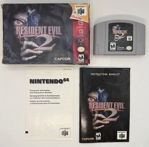 Resident Evil 2 Nintendo 64 (N64) Authentic Complete CIB Tested Doesn’t Save