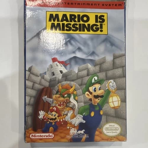 The Software Toolworks Mario is Missing! Complete Manual Box NES Educational
