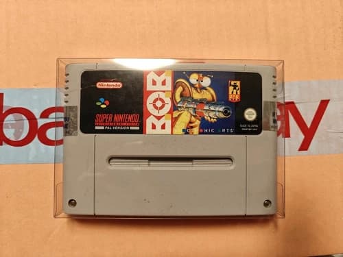 B.O.B Snes Game Blockbusters Ex Rental Edition Rare Collectable