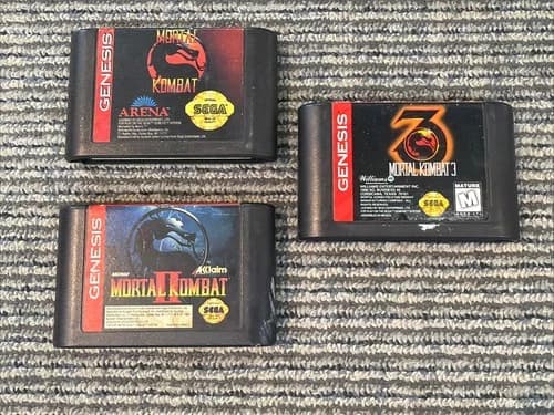 MORTAL KOMBAT 1 2 3 for SEGA GENESIS -- MORTAL KOMBAT TRILOGY 3 MK Games GENESIS
