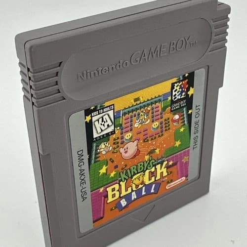 GambeBoy Kirby's Block Ball - Nintendo Game Boy Cartridge - Cleaned TESTED