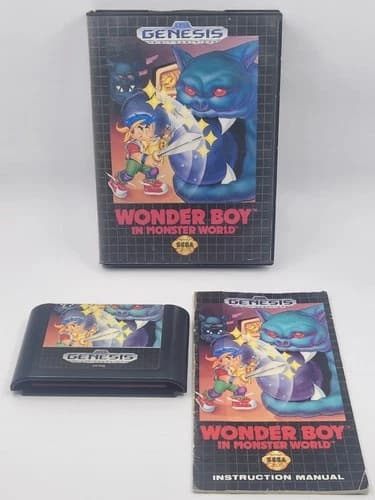 Wonder Boy in Monster World (Sega Genesis) - Authentic CIB Acceptable Condition