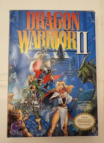 Dragon Warrior II 2 (Nintendo NES) CIB Game w/ Box, Manual, Map .