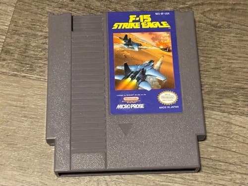 F-15 Strike Eagle Nintendo Nes Cleaned & Tested Authentic