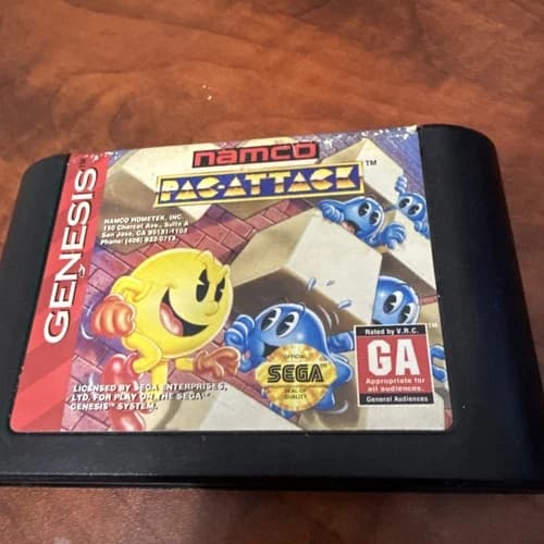 Pac-Attack (Sega Genesis, 1993) Authentic Cartridge Only TESTED!