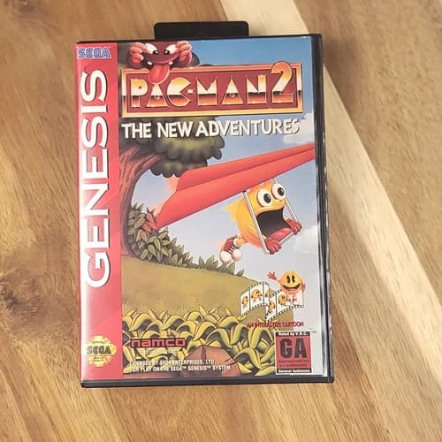 Pac-Man 2 The New Adventures Sega Genesis Complete in box with Manual NAMCO