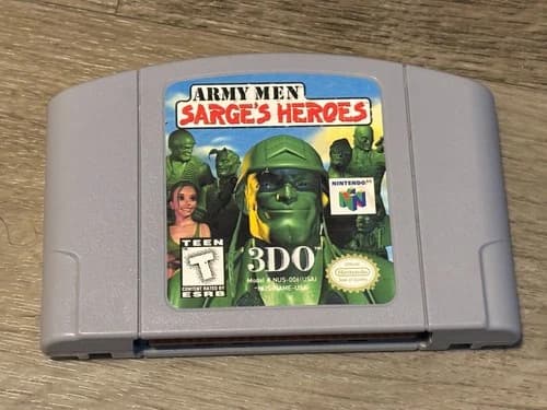 Army Men Sarge's Heroes Nintendo 64 N64 Cleaned & Tested Authentic