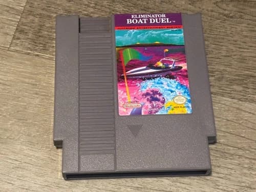 Eliminator Boat Duel Nintendo Nes Cleaned & Tested Authentic