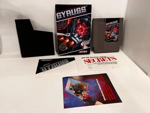 GYRUSS NES CIB RARE CONDITION - INCLUDES FOAM, PLASTIC GAME SLEEVE, ETC