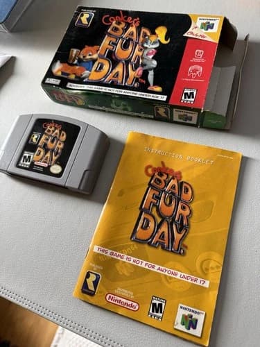 Conker's Bad Fur Day (Nintendo 64 N64) Nearly Complete in Box CIB
