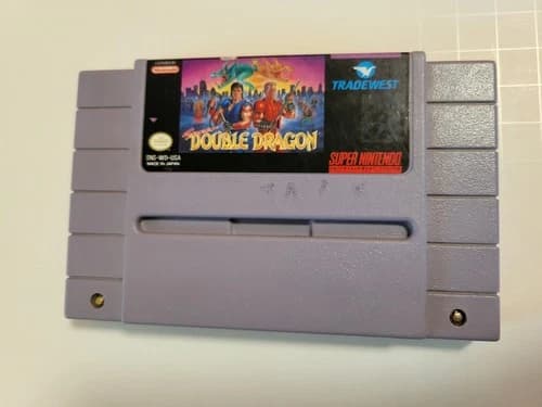 Super DOUBLE DRAGON - Authentic - Super Nintendo SNES - Tested & Working
