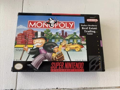 Monopoly (Super Nintendo Entertainment System, 1992) CIB Comes With Protector