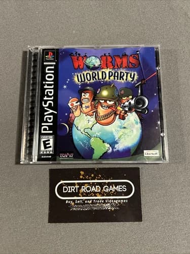 Worms World Party (Sony PlayStation 1, PS1 - 2002) Complete with Manual