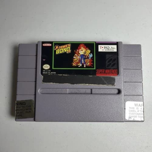 James Bond Jr SNES Super Nintendo Authentic Tested Working Cartridge