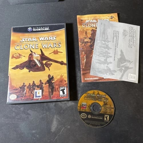 Nintendo GameCube Star Wars: The Clone Wars (2002) Complete With Reg Card
