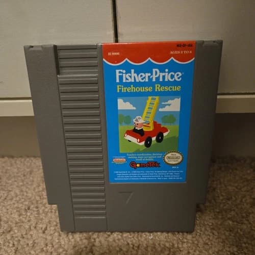 Fisher-Price Firehouse Rescue (Nintendo, NES) Authentic Tested AT77