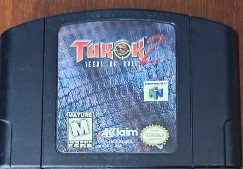 N64 Turok 2: Seeds of Evil (Nintendo 64, 1998) Authentic Tested Retro