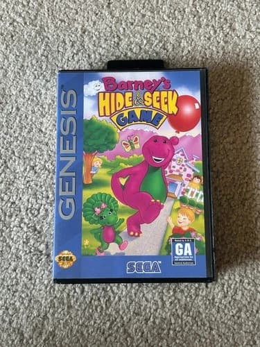 Barney Hide and Seek Sega Genesis TESTED