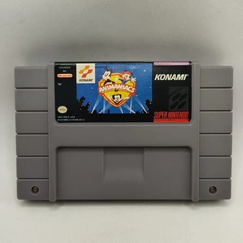 Animaniacs Super Nintendo SNES Game Cartridge - Authentic Cleaned Tested Works