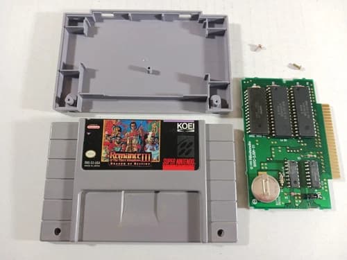 Romance of the Three Kingdoms III 3 Authentic Super Nintendo SNES Saves Dragon