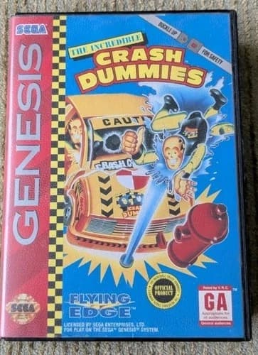 The Incredible Crash Dummies Sega Genesis Complete CIB Tested Working