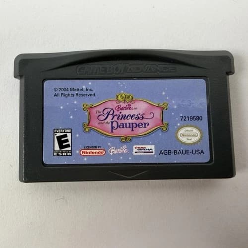 Barbie The Princess and the Pauper (Nintendo Game Boy Advance GBA) TESTED