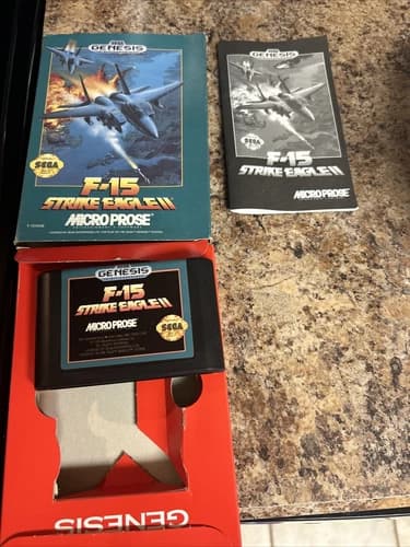 F-15 Strike Eagle II (Sega Genesis, 1993) CIB Adult Owned