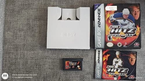 NHL Hitz 20-03 (Nintendo Game Boy Advance, 2002 GBA) with box and manual