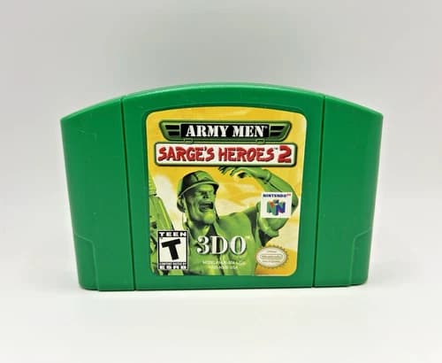 Army Men Sarge's Heroes 2 For Nintendo 64 N64 Game Cartridge Authentic