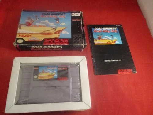 Road Runner's Death Valley Rally (Super Nintendo SNES) COMPLETE w/ Box manual