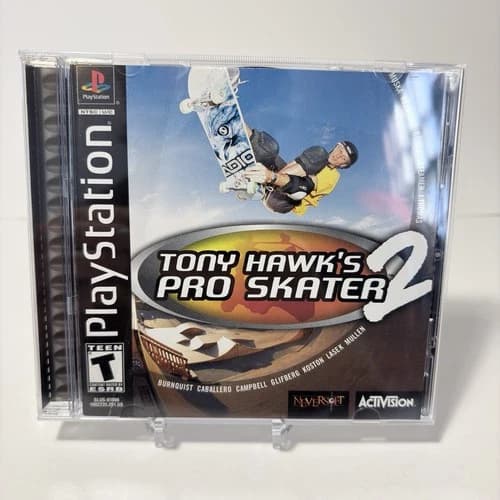 Tony Hawks Pro Skater 2 Playstation PS1 BlackLabel Complete CIB w/RegCard Tested