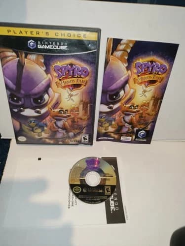 Spyro: A Hero's Tail (Nintendo GameCube GCN, 2004) COMPLETE CIB Tested, Players