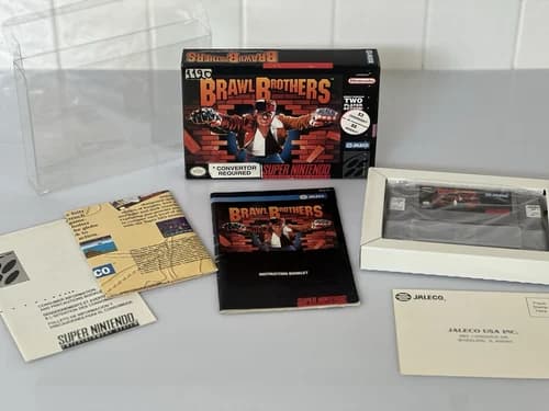 Brawl Brothers (1992) Super Nintendo SNES - Complete NTSC Jaleco