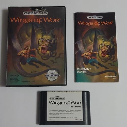 Wings of Wor (Sega Genesis, 1991) Complete CIB - Tested - Authentic