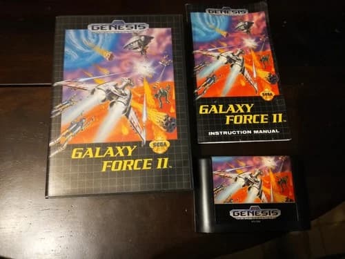 Galaxy Force II (Sega Genesis, 1992) CIB Complete in Box w/ Manual, Tested!