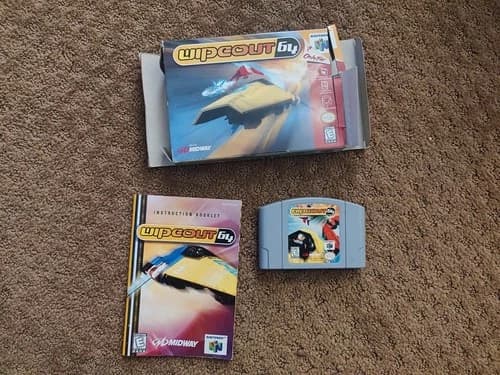 Wipeout 64 Nintendo N64 CIB Complete Manual Box Authentic used