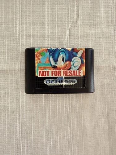 Sonic the Hedgehog Sega Genesis Not For Resale Cartridge Only - Free Shipping!