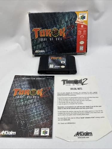 Turok 2 Seeds of Evil N64 Complete CIB Nintendo 64
