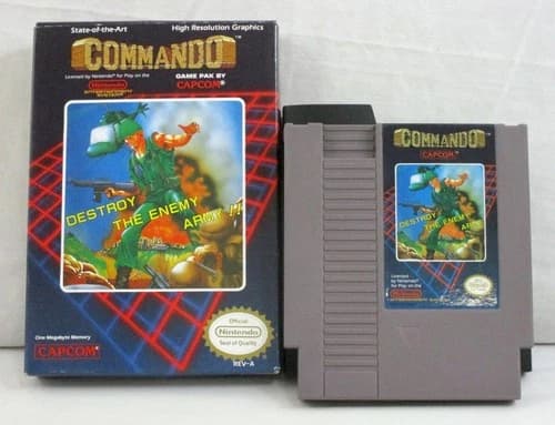 Commando Nintendo NES Video Game Capcom 1986 INCOMPLETE
