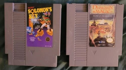 Solomon's Key - Dungeon Magic : Sword of the Elements - NES - Tested and Working