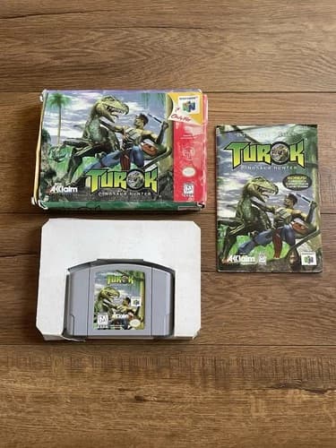 Turok: Dinosaur Hunter N64 CIB w/ Manual Complete Tested Nintendo 64 1997
